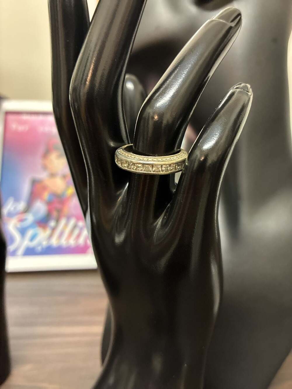 Diamond Pave Edge Princess Cut Channel Band Ring